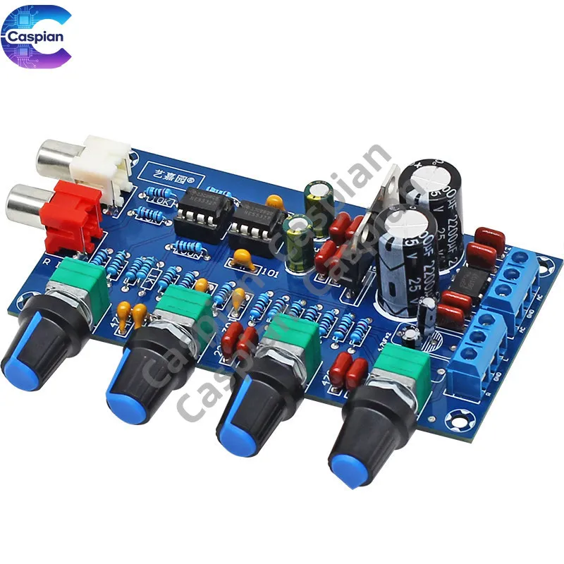 HiFi Dual NE5532 Audio Preamp Tone Board DIY Bass Treble Control Module AC12V
