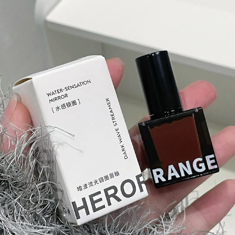 HERORANGE Glitzer-Spiegel-Lipgloss, wässriger, schimmernder, leichter Lipgloss, feuchtigkeitsspendend, langanhaltend