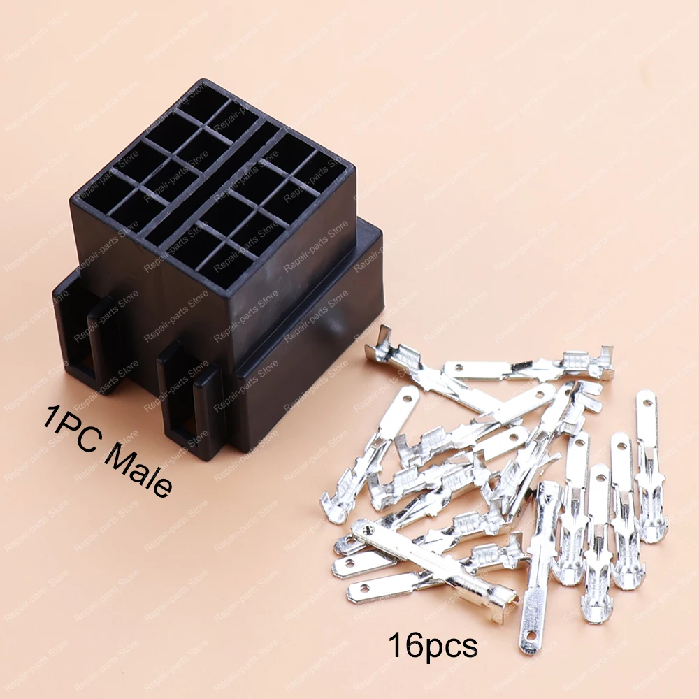JCD 2-10pcs For Volkswagen VW Bora 16 Pin 3.5mm Auto Audio Cable Socket Automotive ISO Wire Plug Female Male Connector