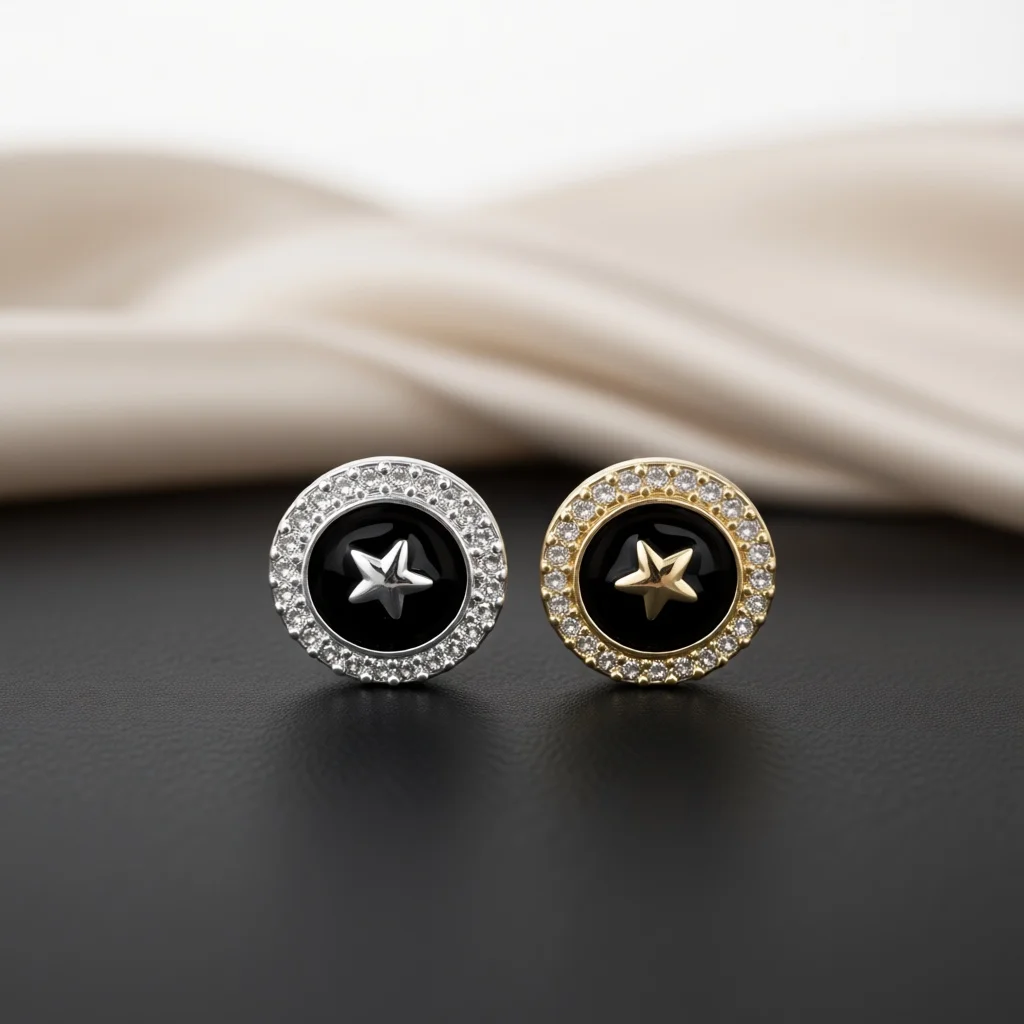 Cheerful Smiley Pattern Round Stud Earrings Sparkling Stone Surround Warm Vibe Birthday Festival Gifts For Positive‑minded Women
