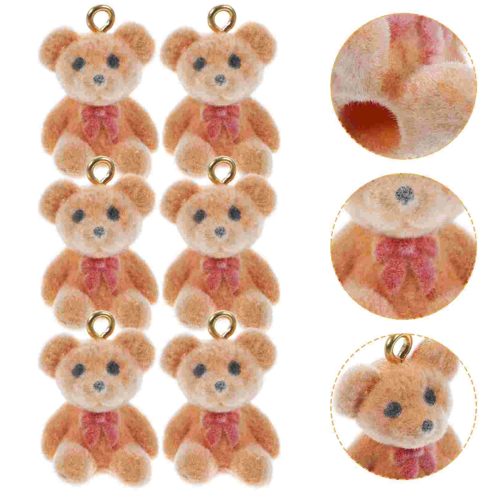 

10 Pcs Bear Earring Pendant Wrist Bands Bracelet DIY Accessories Jewelry Making Pendants Alloy Necklace Resin Charms for Cute