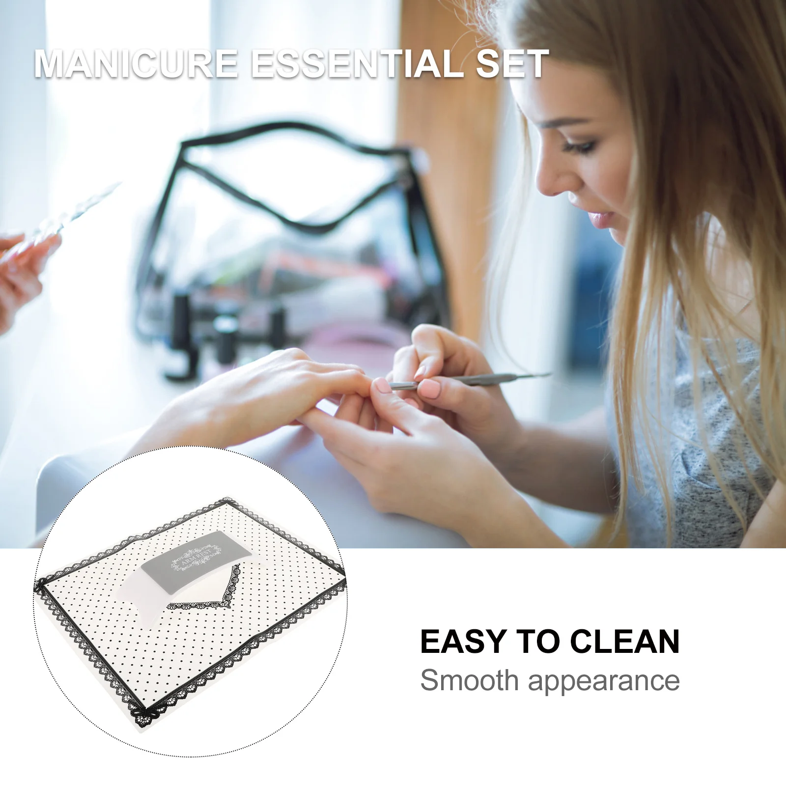 

2pcs Hand Silicone Cushion Silicone Manicure Cushion Wrist Rest Support Nail Art Tool For Salon Home Use Nail Care Pad