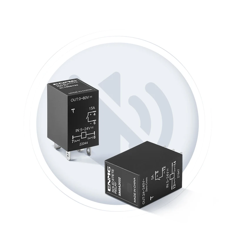 ENMG Small DIN-Rail Solid State Relay 1NO1NC SL15D SL5A DC AC 1 Normally Open 1Normally Closed 5~24VCage base Spring base triode