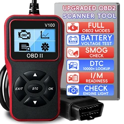 OBD2 Scanner Diagnostic Tool, Enhanced Check Engine Code Reader with Reset OBDII/EOBD Car Diagnostic Scan CAN Tools for All Vehi