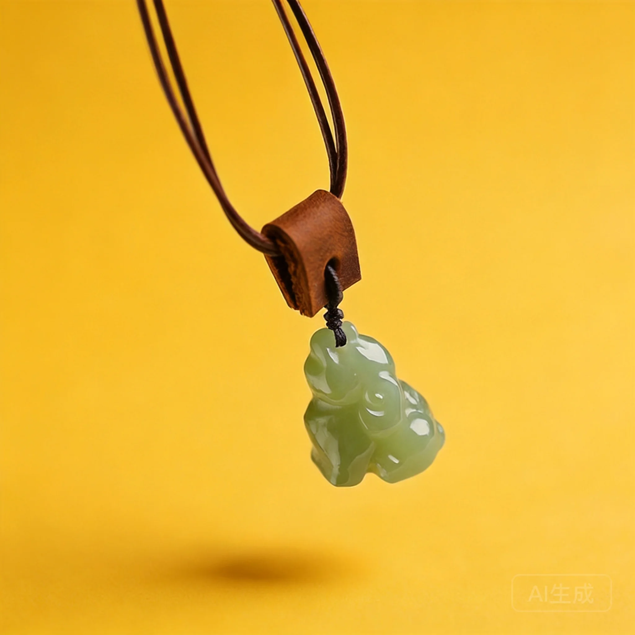 Traditional Chinese Style Natural Hetian Jade Cute Elephant Pendant Auspicious Lucky Blessing Wealth Attracting Adjustable Neckl