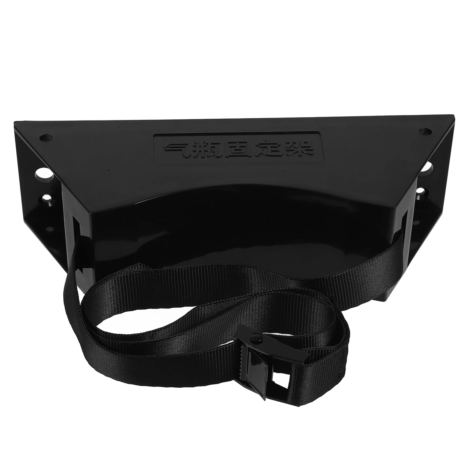 

Gas Cylinder Holder 40L Black Plastic Iron Bracket Tank Stand Strap Secure Easy Installation Propane Oxygen Hydrogen Gas