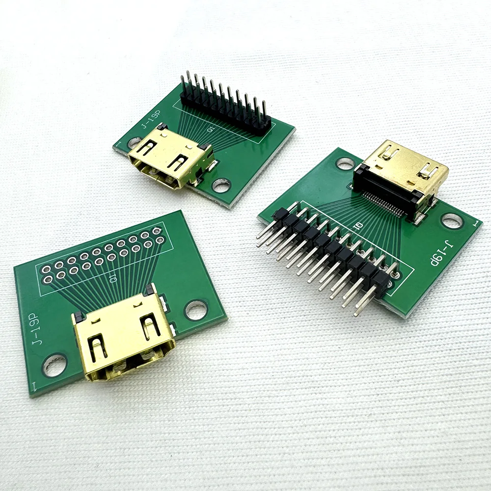 10pcs HDMI A-type female adapter board with pin layout PCB test hole board high-definition interface signal experimental board