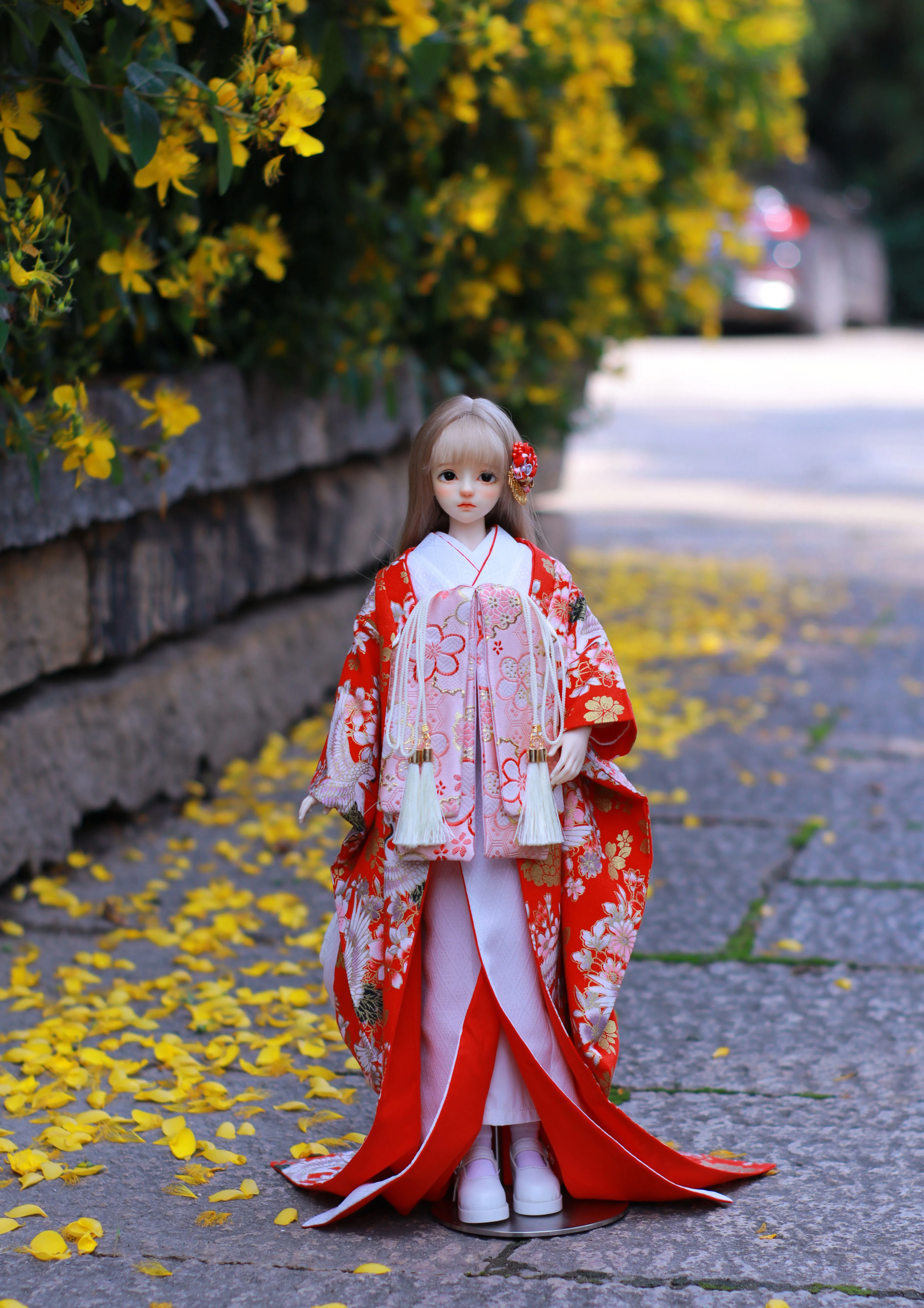1/4 1/3 BJD Japanese Ancient Costume Outfit Oiran Kimono For MSD Girl ID75 Uncle Doll Clothes Accessories Customized Size A2215
