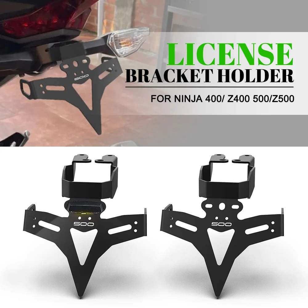 

For Kawasaki Ninja 400/ Z400 2018-2019-2020-2021-2022-2023-2024 Motorcycle License Plate Bracket Holder Ninja 500/Z500 2024-2026