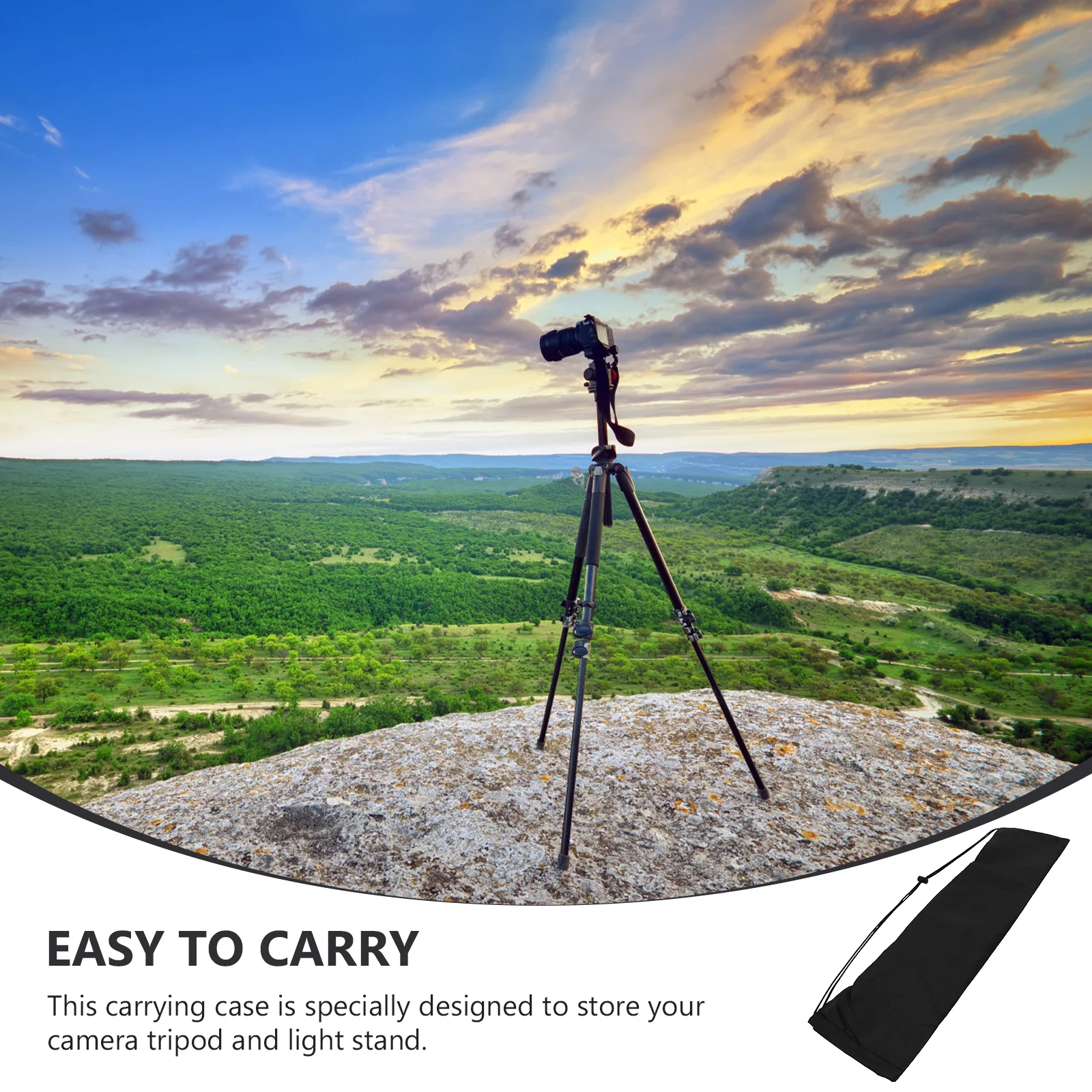 

5Pcs Tripod Carrying Case Portable Drawstring Storage Bag Lightweight Camera Tripod Organizer Photography Lighting and Equipment