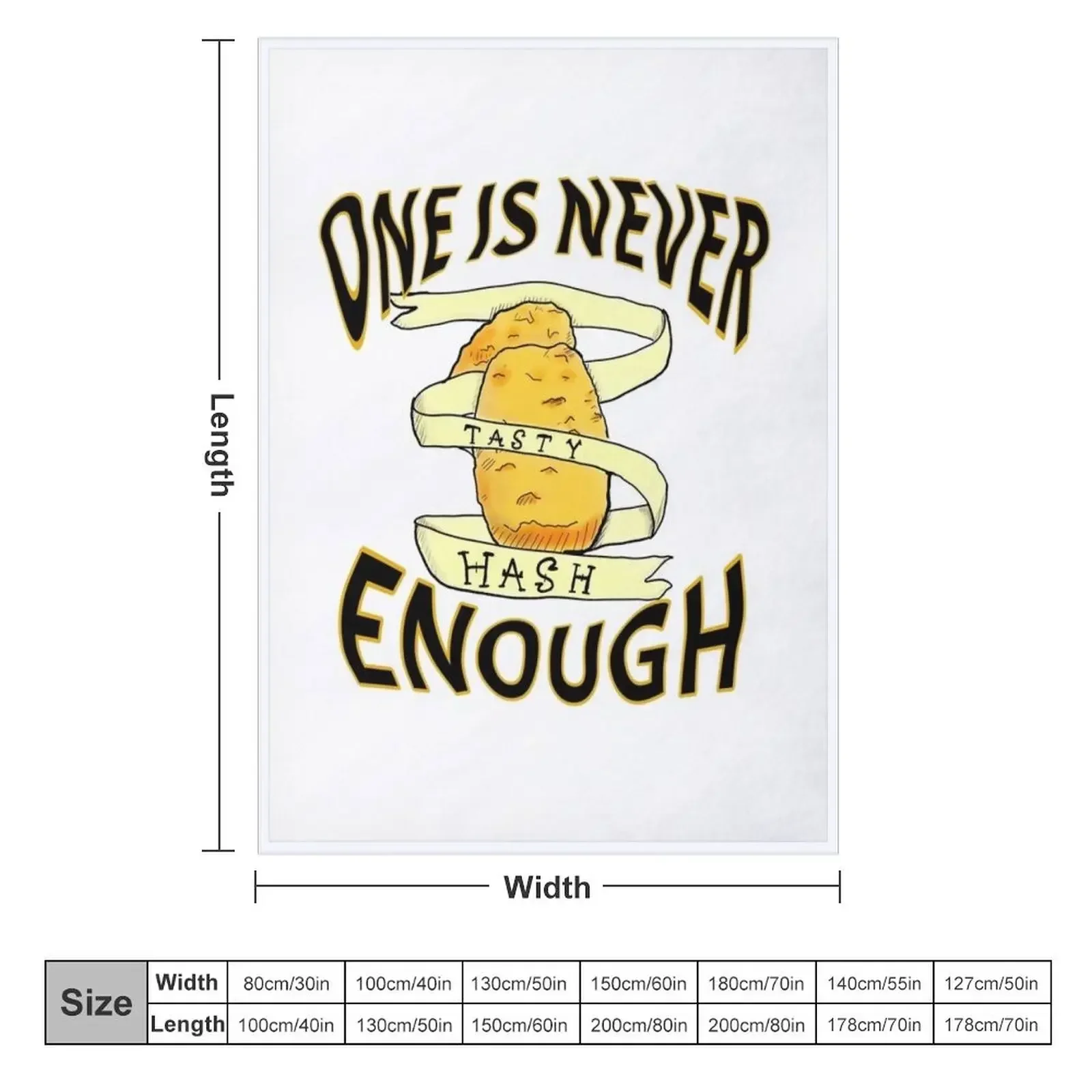 Hashbrowns, one is never enough Throw Blanket Decorative Sofas Moving funny gift For Sofa Thin bed plaid Blankets