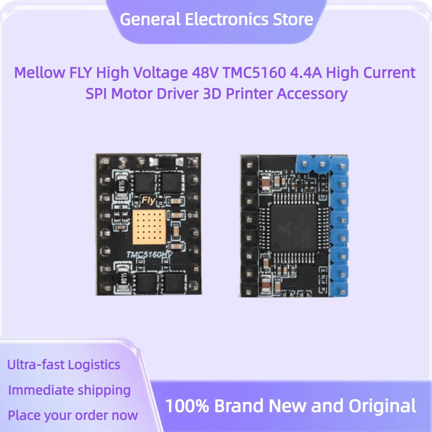 Mellow FLY High Voltage 48V TMC5160 4.4A High Current SPI Motor Driver 3D Printer Accessory