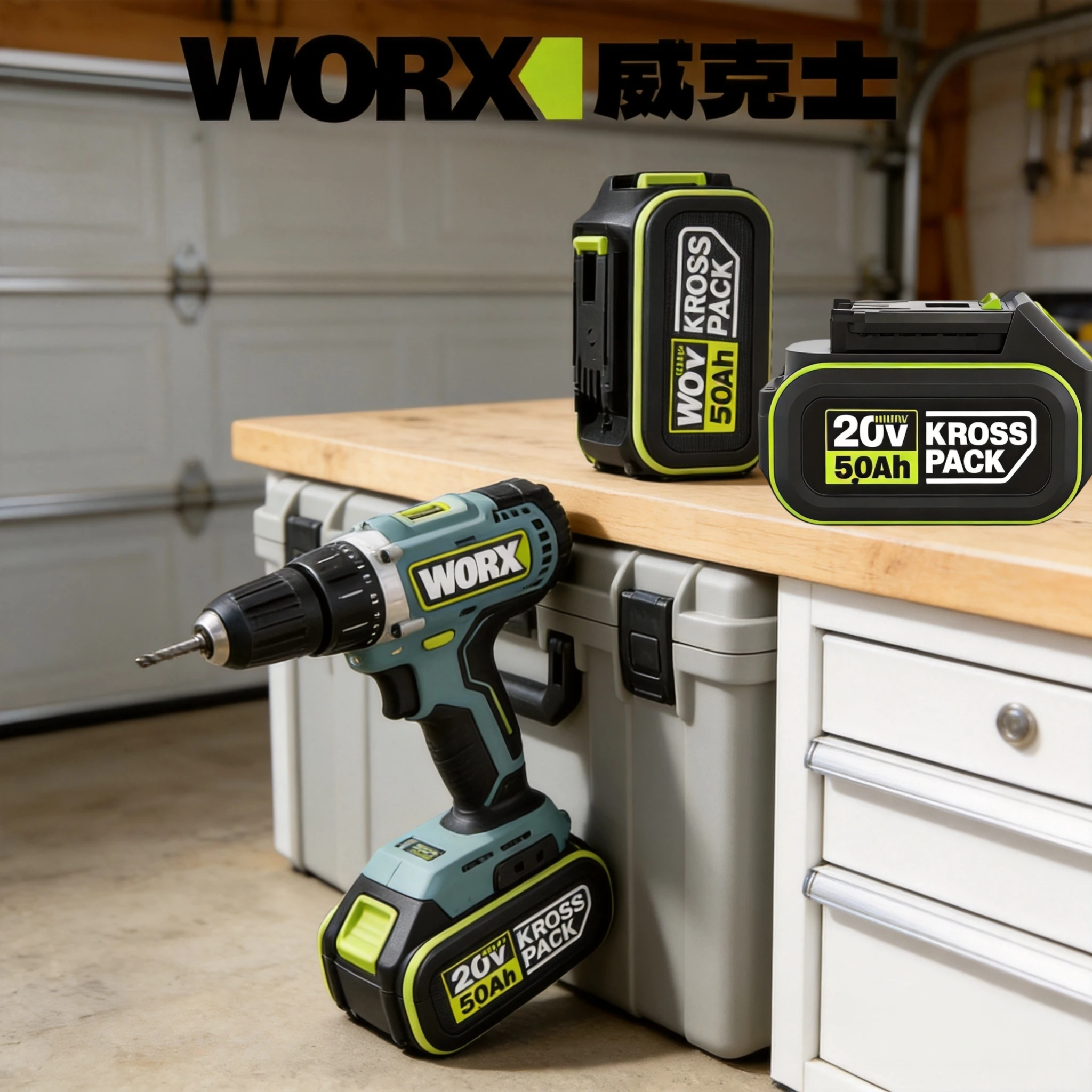 Genuine WORX 20V 5.0Ah 6.0Ah Rechargeable Lithium Battery WA3551 WA3553 WA3578 Full Compatible for WORX 20V Cordless Power Tools