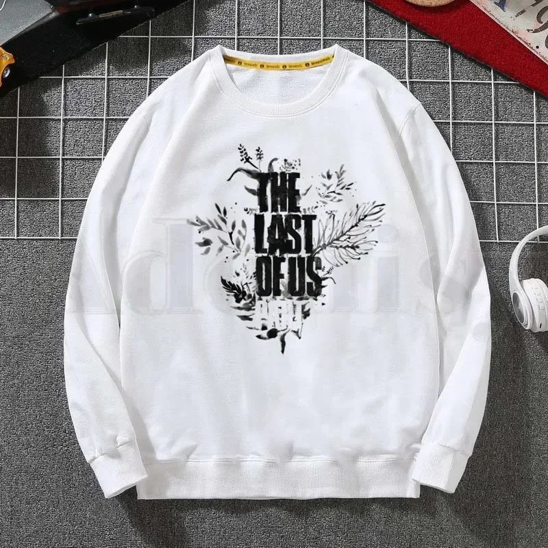 The Last Of Us Part II 2 Firefly Light Joel Ellie Men Sweatshirt Print Trend Mens Clothes Hip-Hop Male Crewneck Hoodies