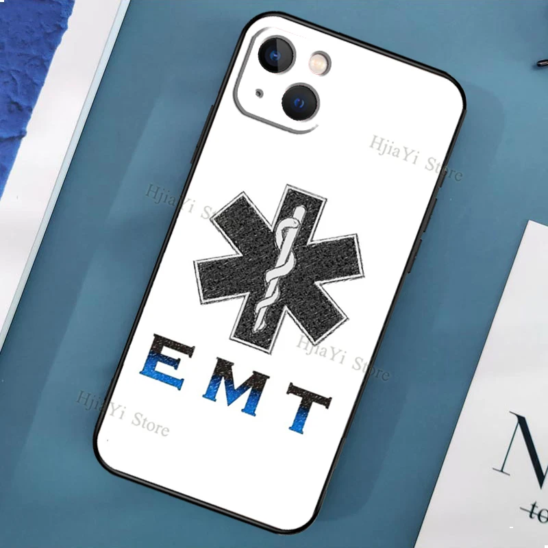 Emergency Medical Star of Life Case on For iPhone 11 12 13 Pro Max Mini X XR XS Max 6 7 8 Plus SE 2020 Phone Back Cover