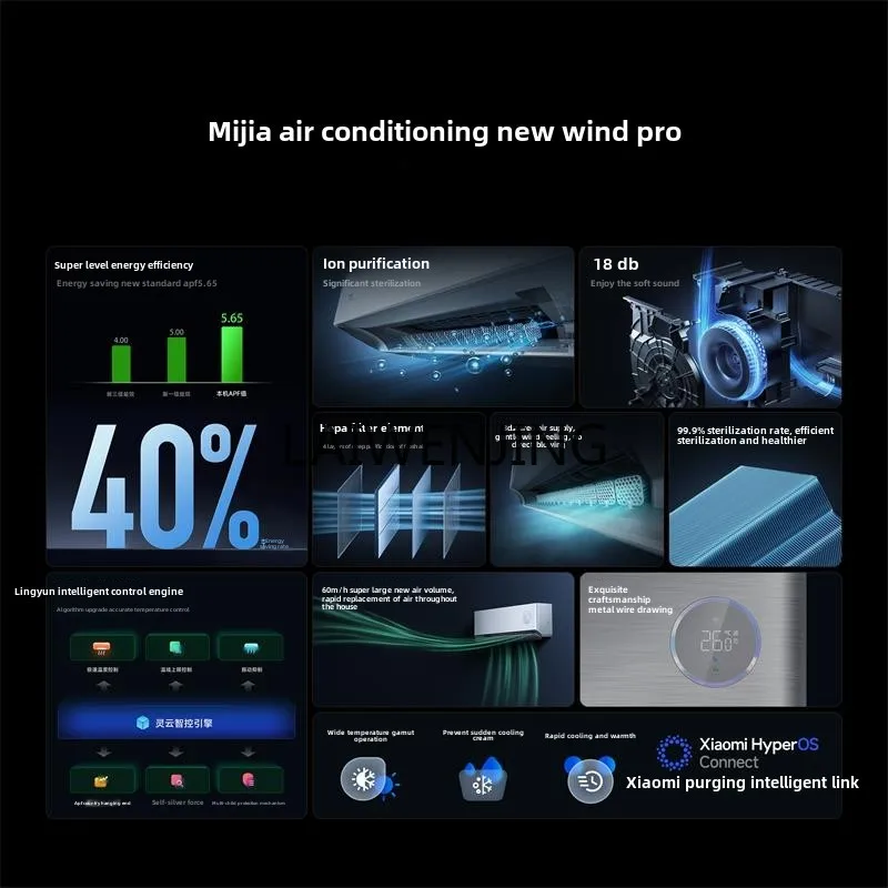 MJY fresh air conditioner Pro1.5 horse super-level energy efficiency cooling and heating frequency conversion intelligent