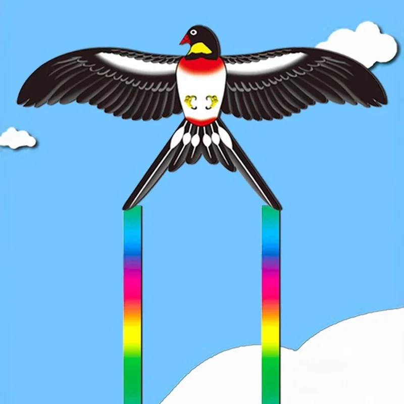 Aquilone per bambini Cartone animato pieghevole Mini giocattoli di plastica Aquilone con canna da pesca con freno a mano per bambini Giocattolo divertente all'aperto per riunioni di famiglia