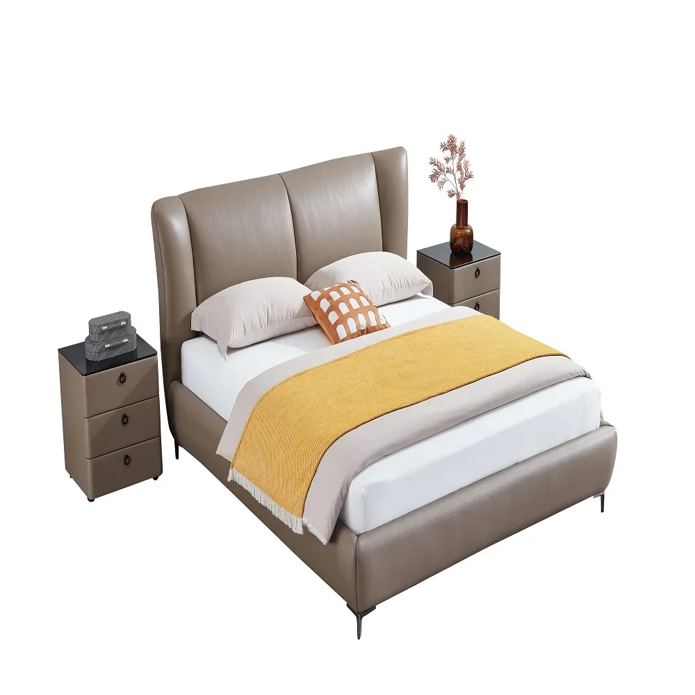 

Latest Style Simple Design Classic Bedroom Furniture Bed Luxury Double Soft Bed