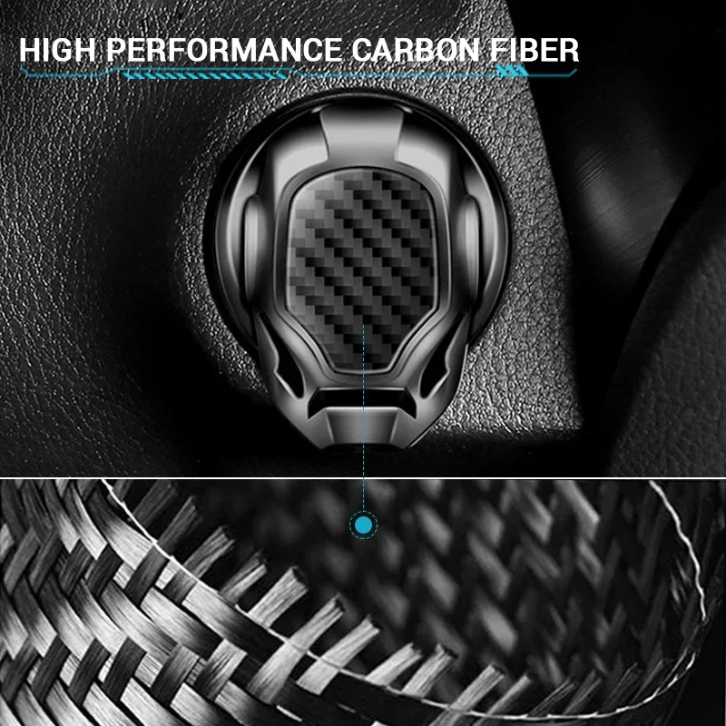 Car Ignition Start Switch Protective Cover Onekey Start Stop Button Cover Engine Car Interior Decoration Motorcycle StartRing view 5