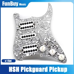 Electric Guitar Pickup HSH Double Coil Pickguard Pickup Big Umbrella Adjusting Screw Prewired Scratchplate Assembly