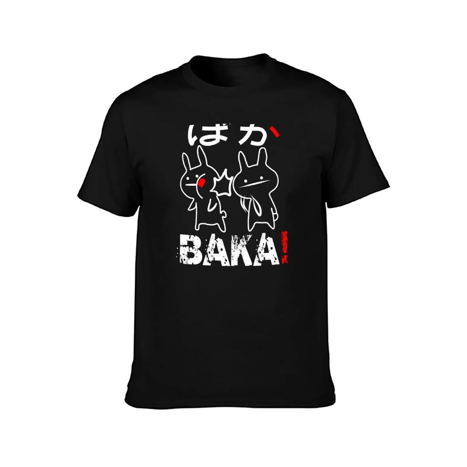 Funny Anime Baka Rabbit Slap Shirt Baka Japanese Shirt T-Shirt cotton t shirt man T-Shirt