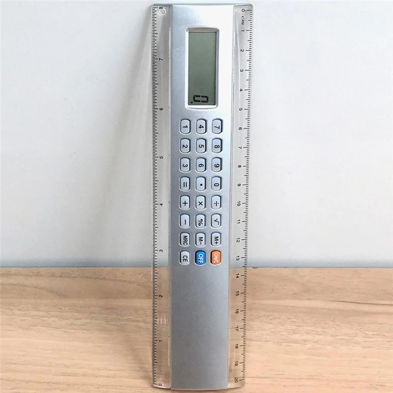 AM-Ruler Calculator Pocket Size 20Cm Mini 8 Digits Handheld Multifunctional Counting Calculator Ruler