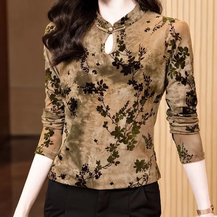 

Long Sleeved T Shirt Graphic Womens Spring Girls Edge Tie Waist Pleated Collar Artistic Girl Youthful Sleek Layered Streetwear