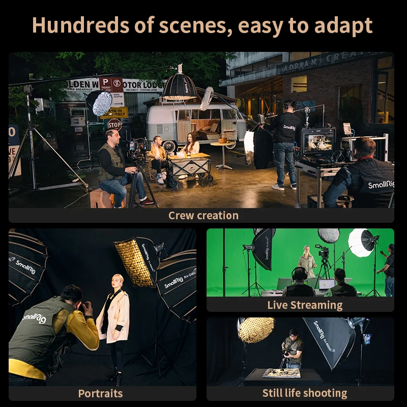 Smallrig rc 220b bi-color luz de vídeo rc 220d luzes led fotografia iluminação streaming luzes lâmpadas lâmpada de estúdio fotográfico