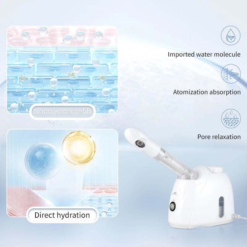 Nano Ionic Mist Face Steamer Women Home Beauty Facial Sprayer Machine Electric Professional Spa Mist Ionic Deep Cleansing LESEN