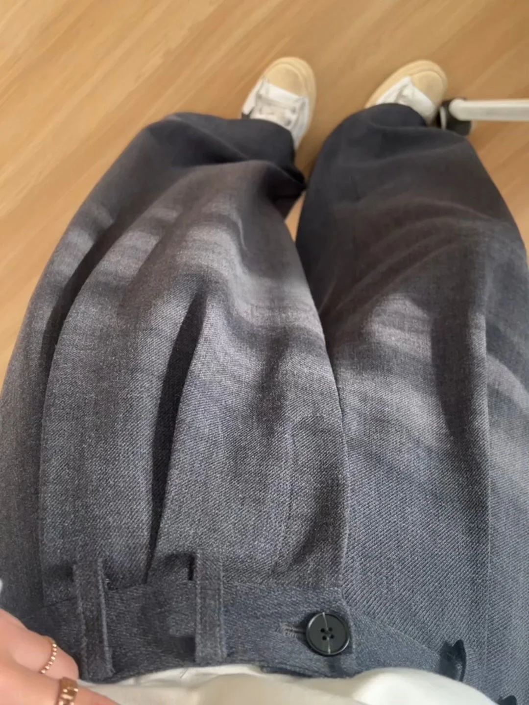 

Женские широкие брюки с глубокими глазами, драпированная свободная рабочая одежда для ленивых, прямые повседневные костюмные брюки с высокой талией, длинные брюки для поездок на работу