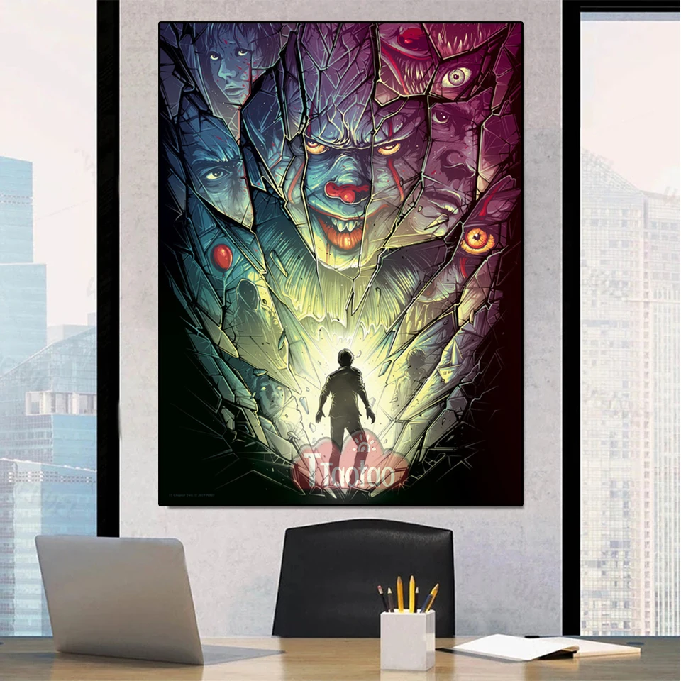 Halloween Decor 5D Diamond Painting Movie Characters Horror Killer Portrait Cross Stitch Full Drill Mosaic Picture Handmade Gift