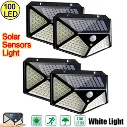 Luces solares Led para exteriores, foco de energía Solar para jardín, impermeable, con Sensor de movimiento, paquete de 1/100, 2/4