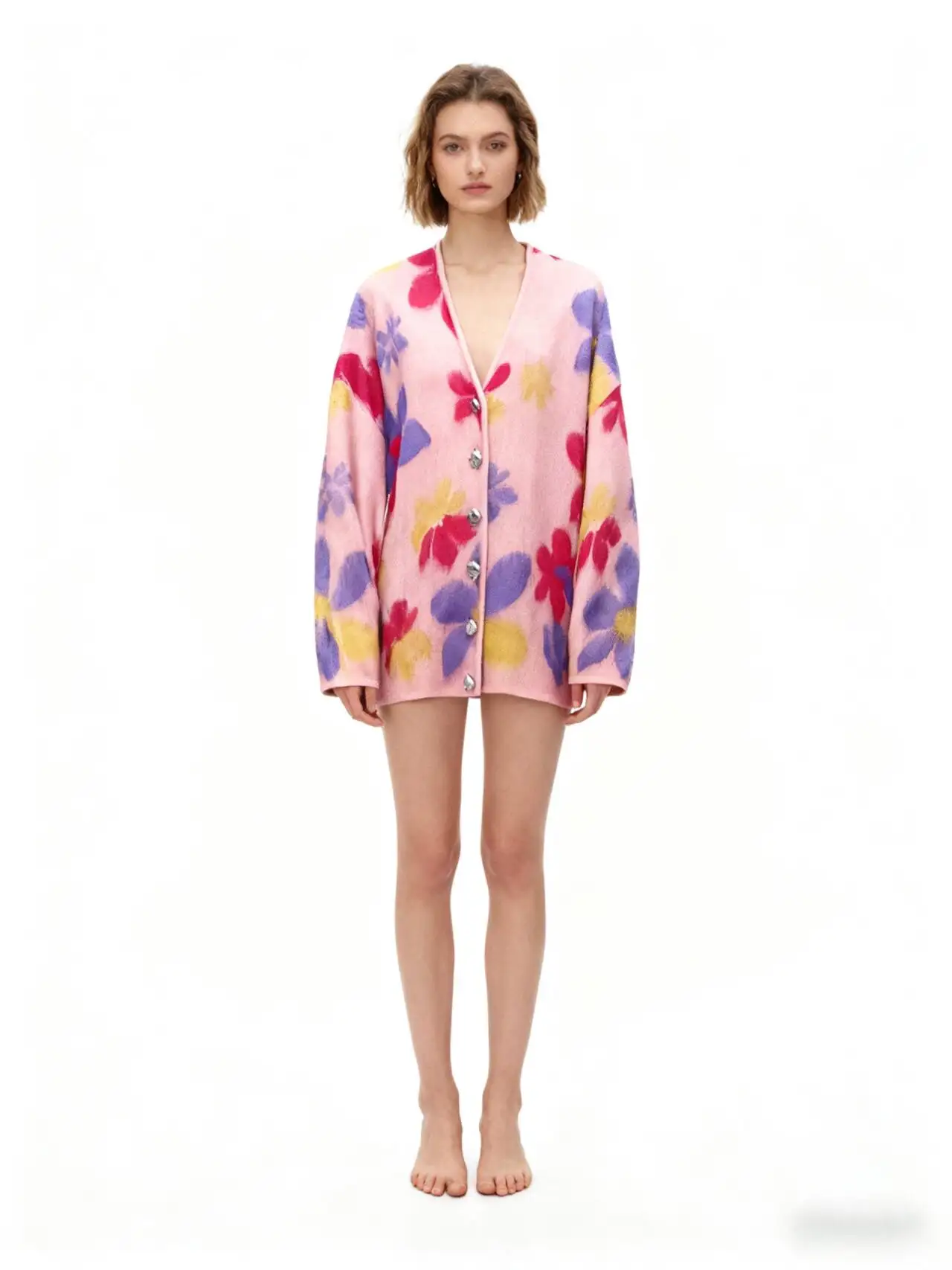 

Свитера Джемперы Кардиганы Женские графические вязаные в рубчик с животным принтом Леопардовый дикий экзотический модный лоскутный модный шикарный современный городский стиль