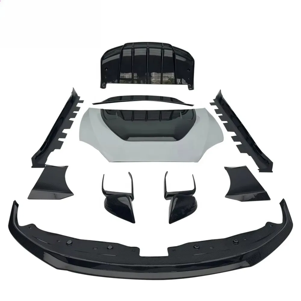 

Flared Aviation Body Kit V-Shape Dry Carbon Fiber Front Bumper