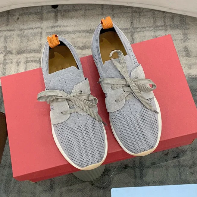

New 2026 Unisex Wool Yarn Knit Sneakers Soft Sole Casual Running Shoes for Men Women Spring Autumn