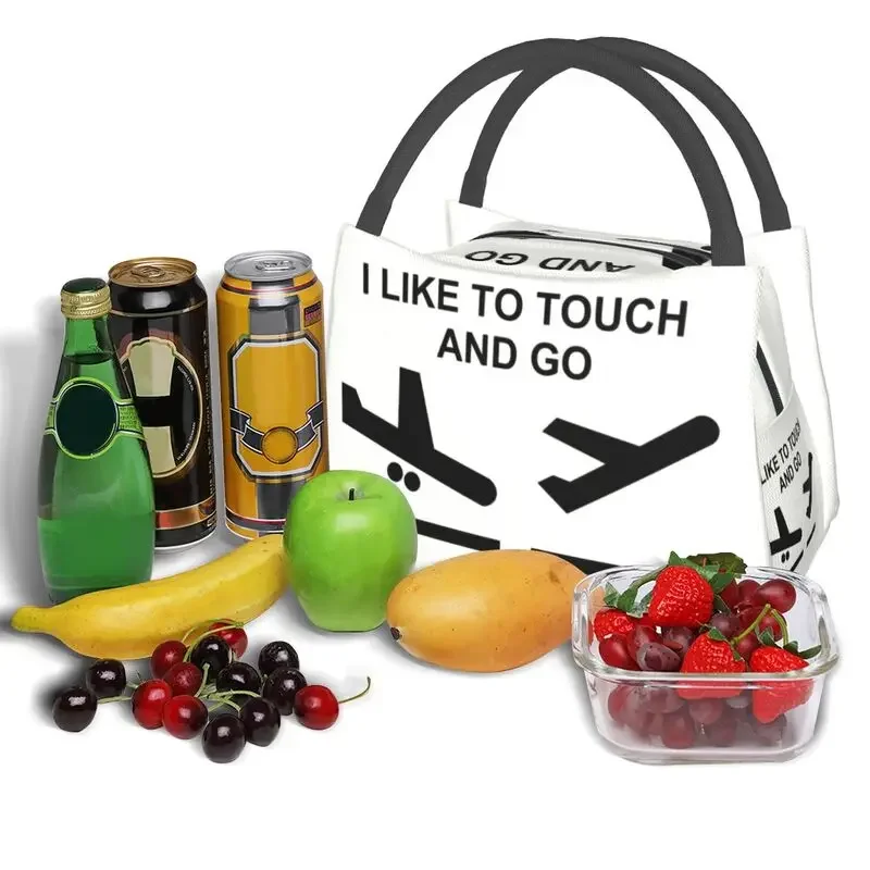 Custom Airplane Humour Lunch Bag Men Women Warm Cooler Insulated Lunch Boxes for Picnic Camping Work Travel