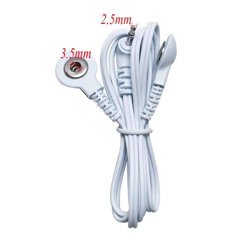 1PC 4 Buttons Electrode Wires  TENS Unit Lead Wires Cables for Tens EMS Standard 2.5mm Connection Massage Tools