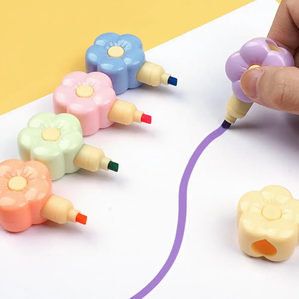 1 Box Student Text marker farbige Student Cartoon Marker Stift Schul material