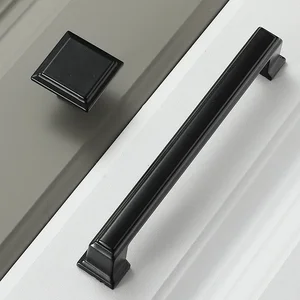 Black straps for furniture, cabinet handles, kitchen handles, drawer pulls to cabinet 6 Main sales drawer puller - №6