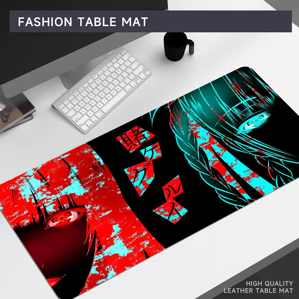 Kakegurui Jabami Yumeko Anime Mousepad 80x30cm XL Lockedge Office Computer Desk Mat Table Keyboard Big Mouse Pad Laptop Cushion