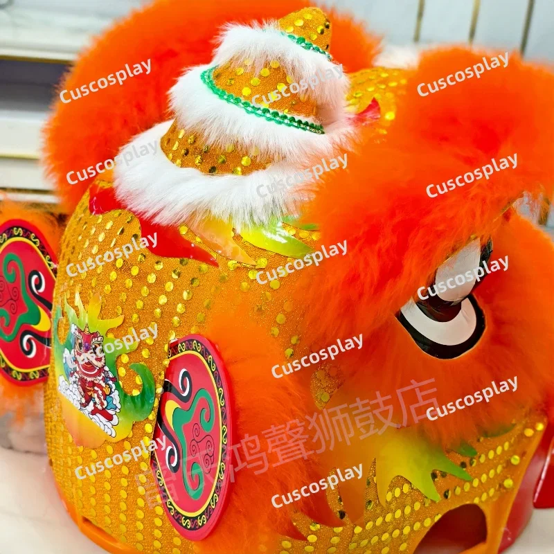 คริสต์มาสวัฒนธรรมจีนแบบดั้งเดิม Lion Dance Puppet Mascot เครื่องแต่งกายสําหรับชุดเด็กชุด Carnival Festival