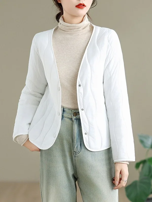 เสื้อแจ็คเก็ตอเนกประสงค์น้ำหนักเบา บุด้วยขนเป็ด สำหรับใส่เป็นเสื้อตัวในหรือเสื้อตัวนอก แฟชั่นผู้หญิง คอลเลคชั่นใหม่ ฤดูใบไม้ร่วง ฤดูหนาว