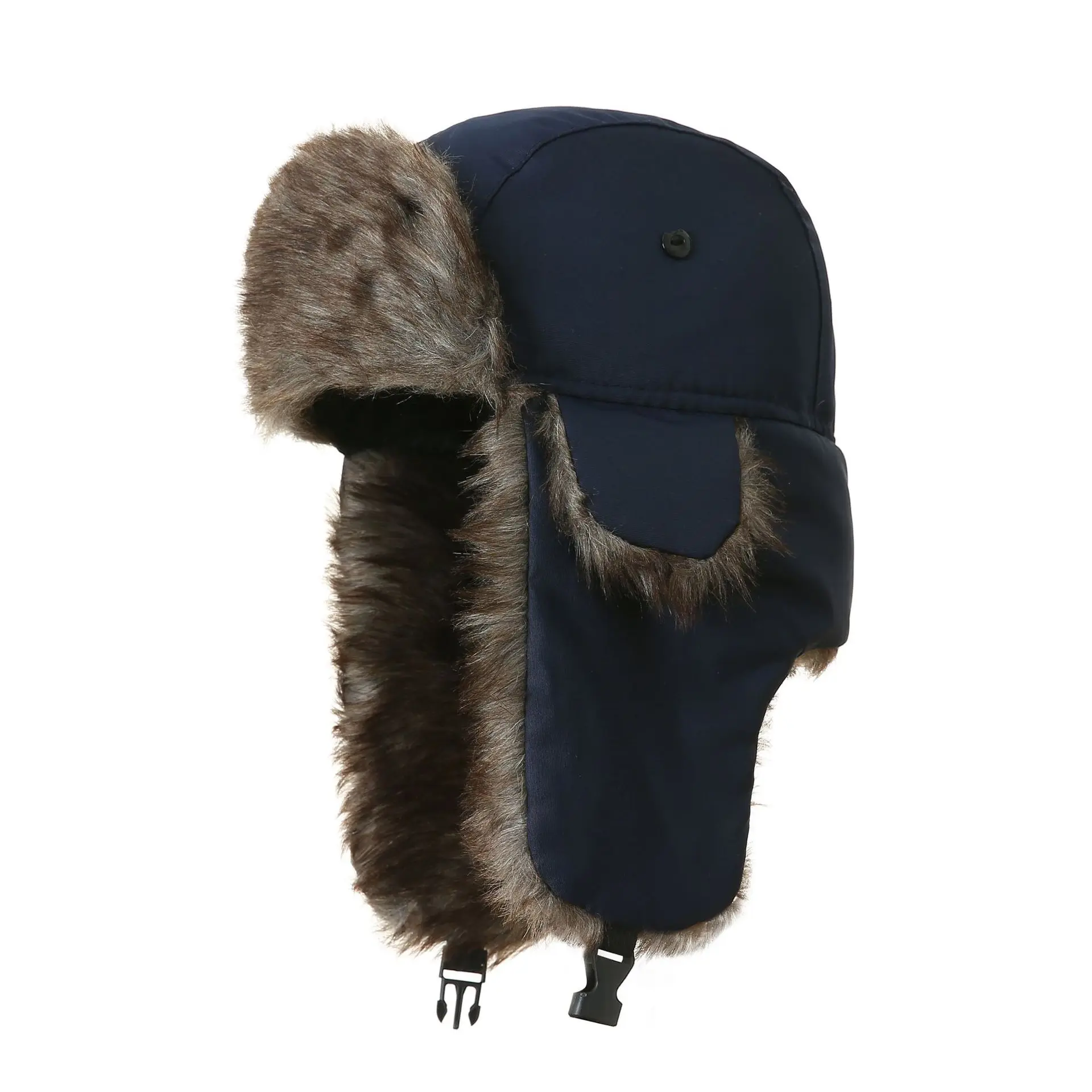 Men Women Ushanka Bomber Hats Pilot Trapper Aviator Cap Winter Faux Rabbit Fur Earflap Snow Caps