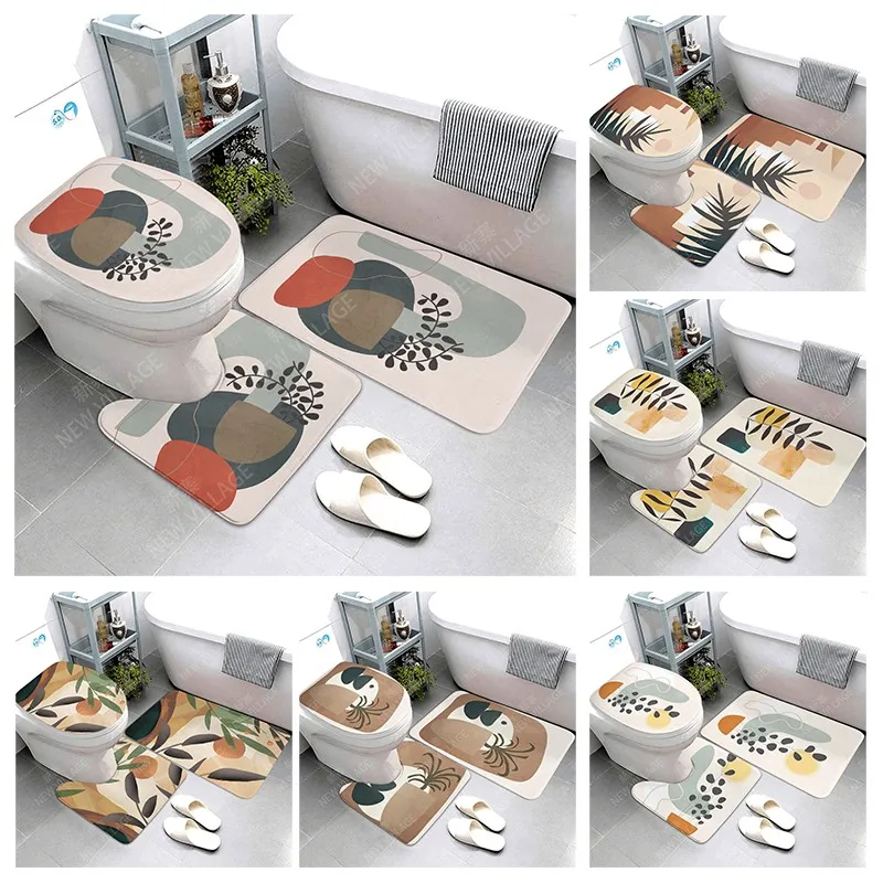 

Anti-slip Bath Mat Bathroom Small Rug Shower Mat Decorative Absorbent Foot Mat Entrance Bathtub toilet rug Morandi Nordic Modern