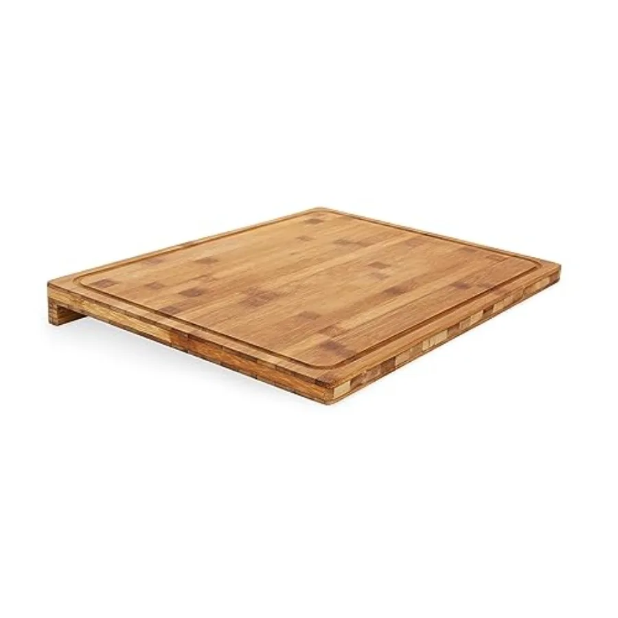Tabla de cortar de bambú con borde para encimera, para verduras, frutas, carnes y quesos, medidas 8 pulgadas x 4 pulgadas x 3/4 pulgadas, 43545, color marrón