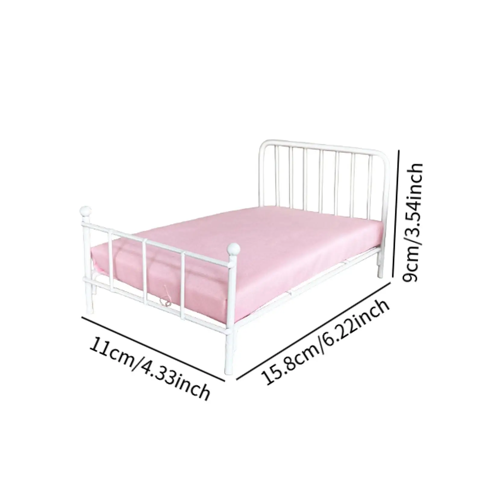 1/12 스케일 인형의 집 침대 인형의 집 장식 DIY 공예 소박한 장식