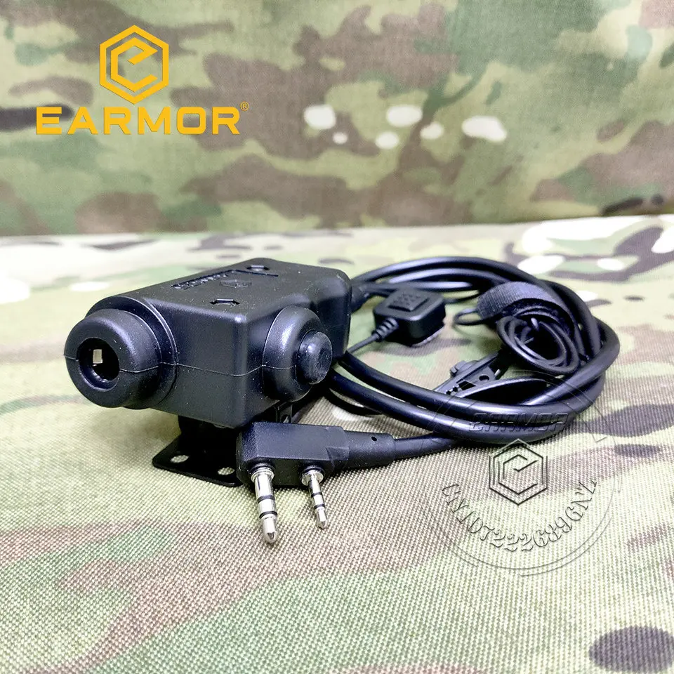 OPSMEN-adaptador Earmor M52 PTT Airsoft, auriculares tácticos PTT Kenwood Midland, ampliar la combinación de botones de línea de dedo