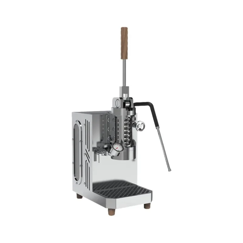 Wall-mounted spring rod coffee machine Household small espresso hand-pressed semi-automatic coffee machine
