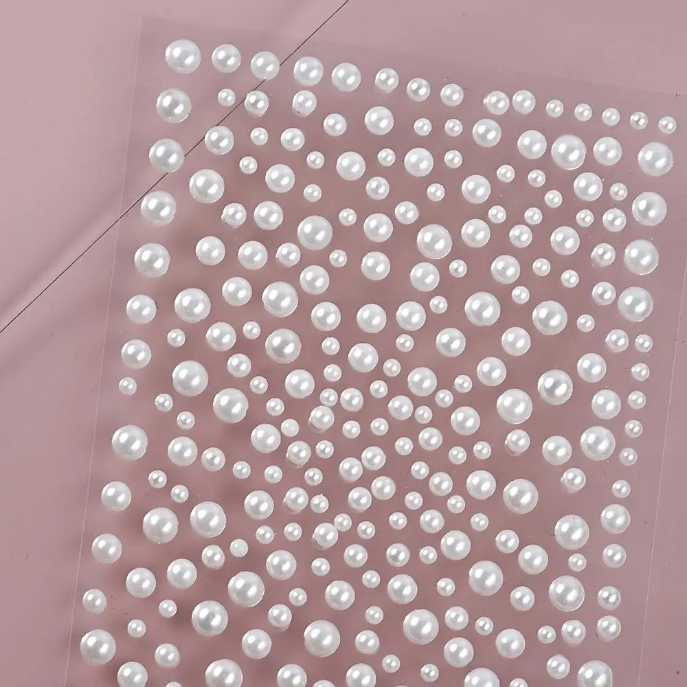 1Sheet 3D Pearl Face Tattoos Stickers Half Round Imitation Pearls Rhinestones Tattoo for Festival Party Eye/Body Makeup Decor &*
