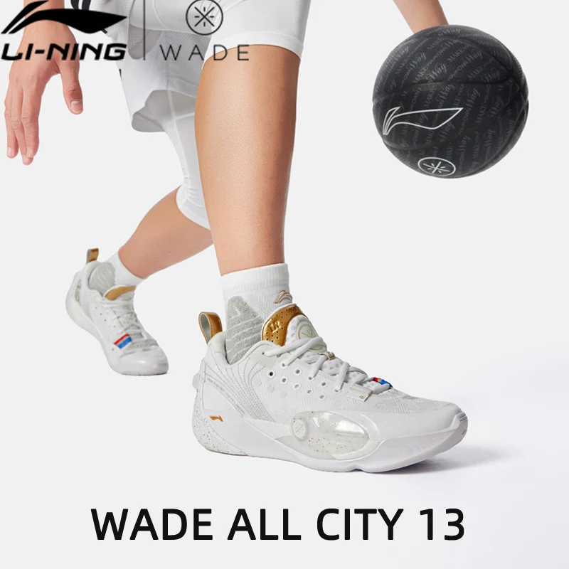 

Мужские профессиональные баскетбольные кроссовки Li-Ning WADE ALL CITY 13, носимые противоскользящие кроссовки с подкладкой для соревнований ABAV017